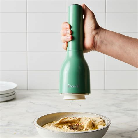 FinaMill Battery Operated Pepper Mill & Spice Grinder - All in One - Sage Gloss