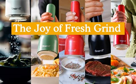 FinaMill Battery Operated Pepper Mill & Spice Grinder - All in One - Sage Gloss