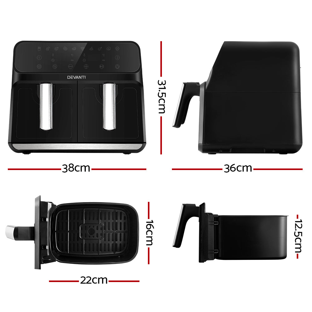 Devanti Air Fryer 8L LCD Healthy Cooker