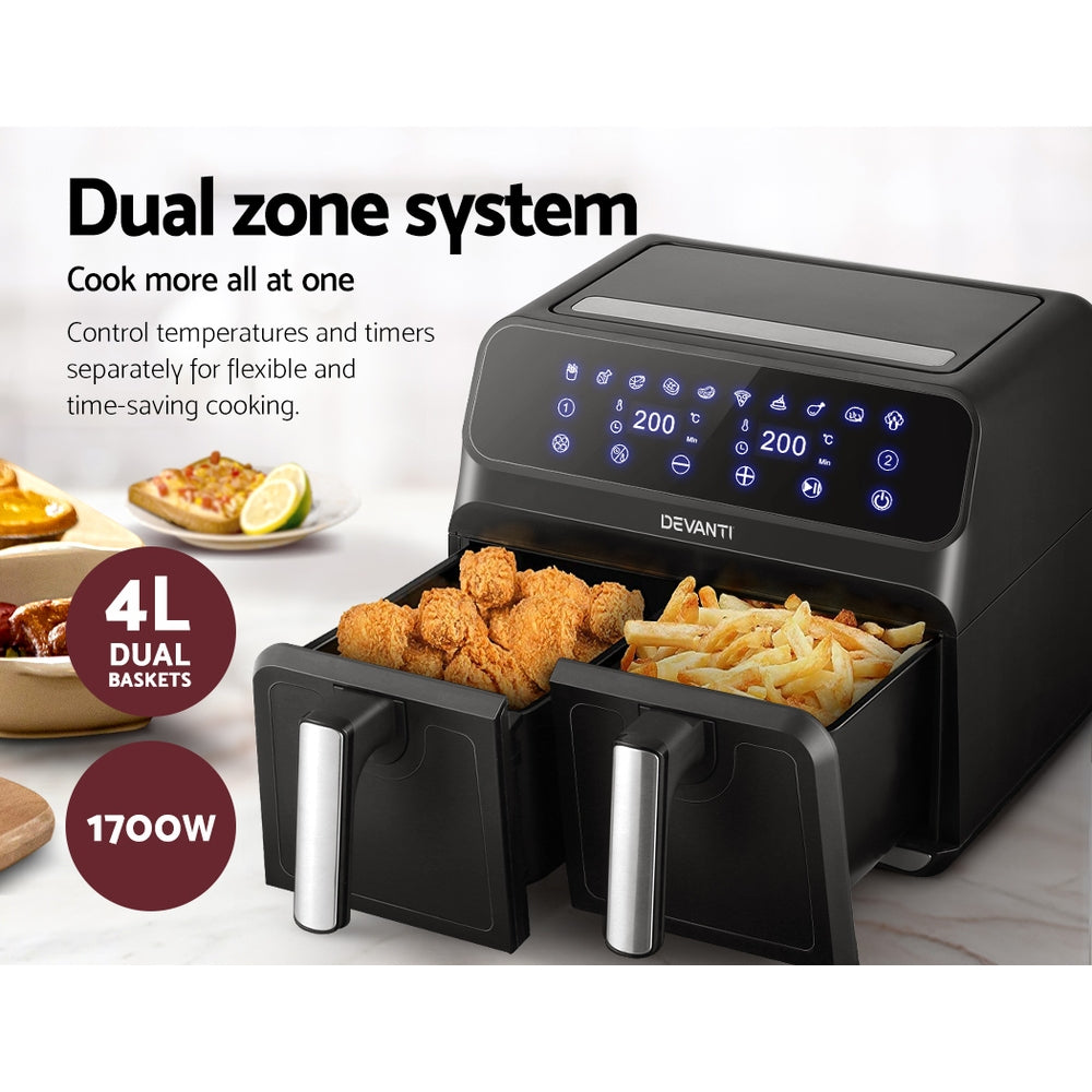 Devanti Air Fryer 8L LCD Healthy Cooker