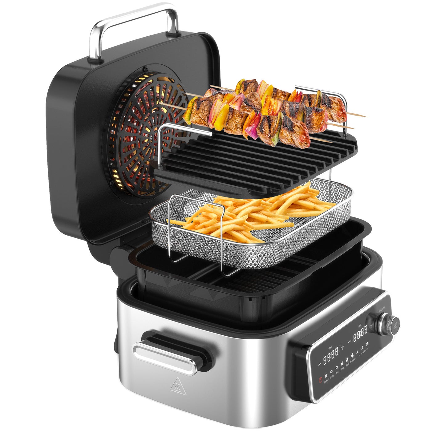 Kitchen Couture Top Loading Air Grill Family XL Air Fryer Stainless Steel - Silver