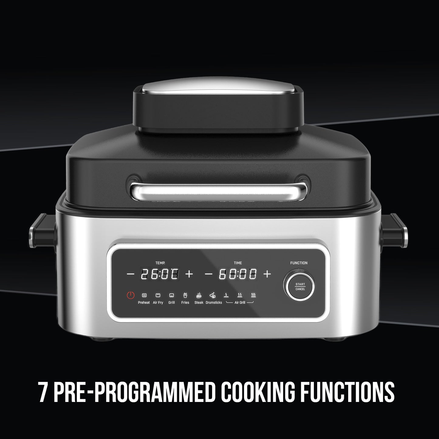 Kitchen Couture Top Loading Air Grill Family XL Air Fryer Stainless Steel - Silver