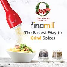FinaMill Battery Operated Pepper Mill & Spice Grinder - All in One - Sage Gloss