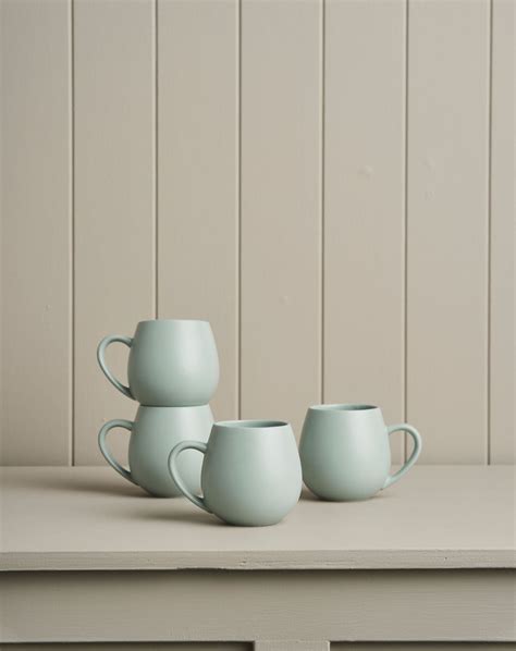 Stoneware Hug Mug (4pk) - Pale Eucalyptus - Robert Gordon - 400ml Capacity