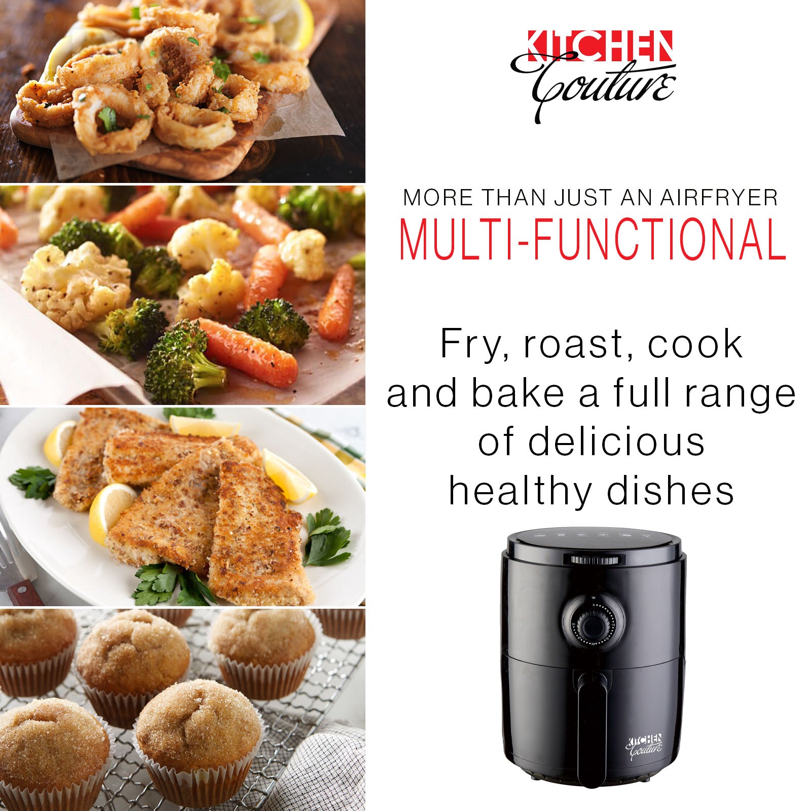 Kitchen Couture Healthy Options 13 Litre Air Fryer 10 Presets LCD Disp –  Kitchen Couture Store