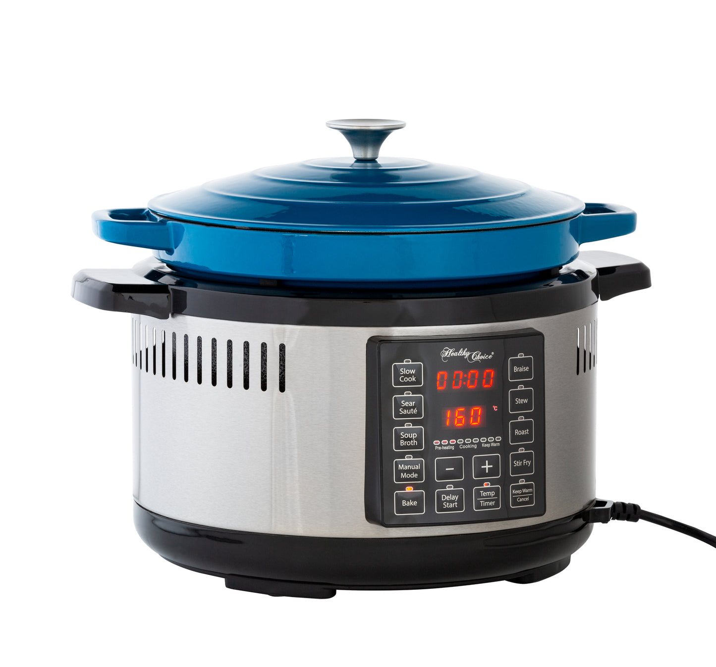 6.5L Smart Digital Dutch Oven w/ 8 Cook Settings, Stainless Steel