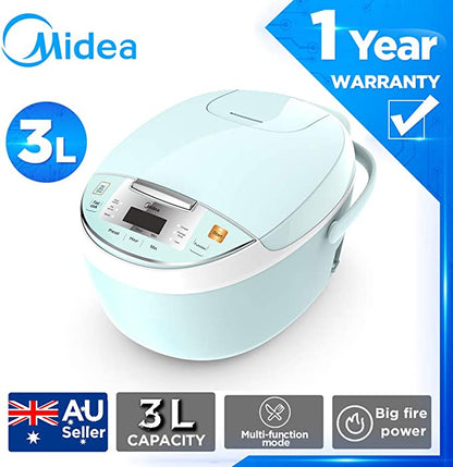 Midea 3L Multi Function Smart Kitchen Electric Rice Cooker 605W Green Color