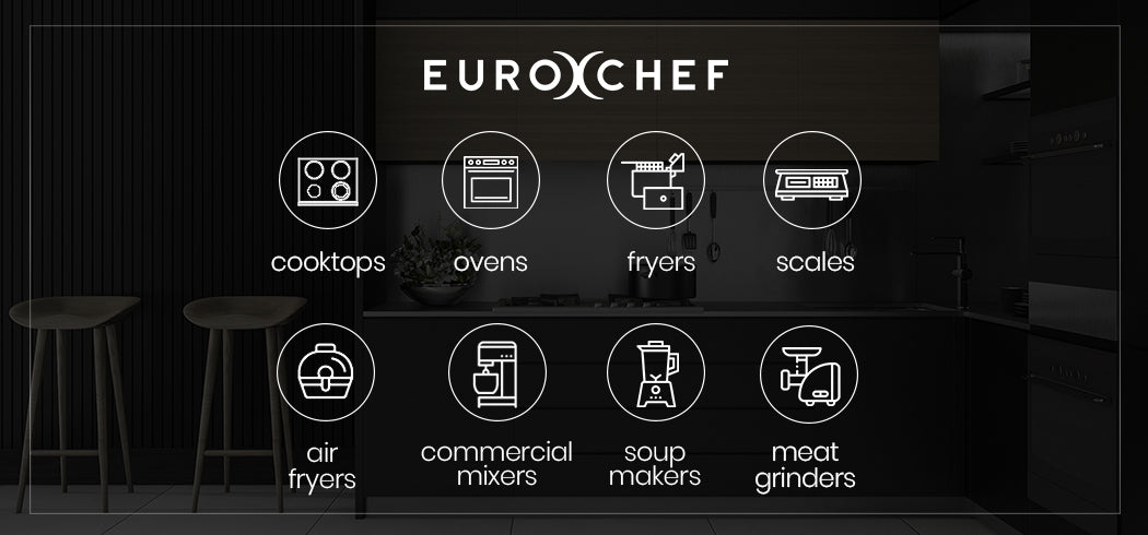 EUROCHEF 16L Digital Air Fryer Electric with Rotisserie - Black