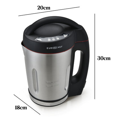 EUROCHEF Soup Maker Blender Smoothie Compact Hot Cold Stainless Steel Mixer