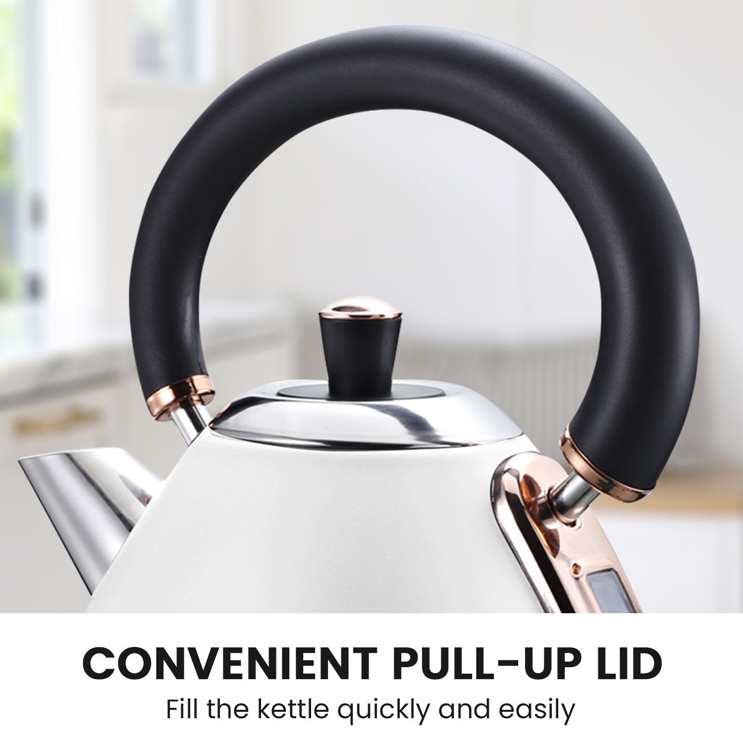 White and deals rose gold kettle