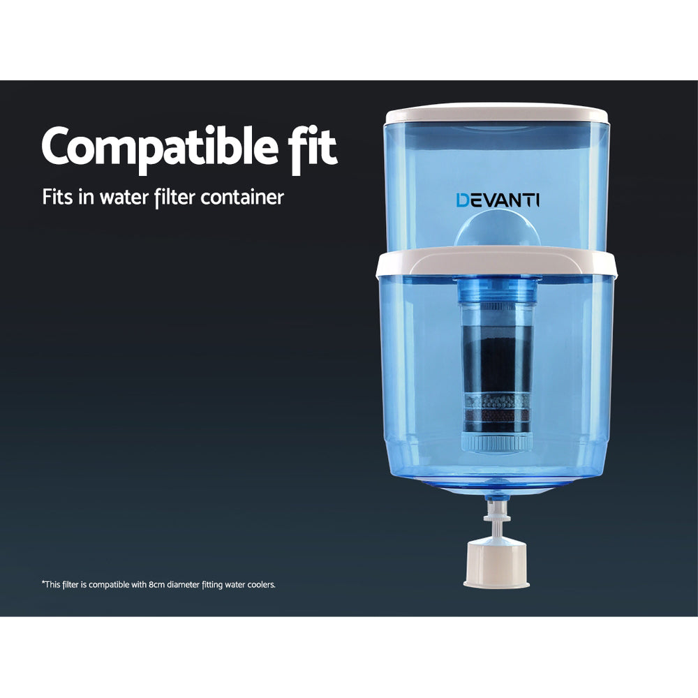 Devanti Water Cooler Dispenser Tap Water Filter Purifier 6-Stage Filtration Carbon Mineral Cartridge Pack of 3